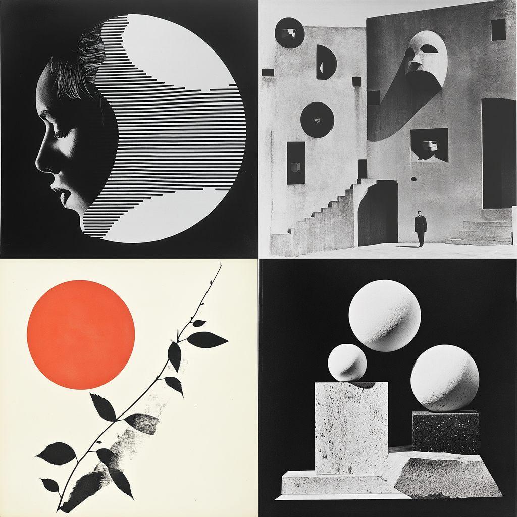 Bruno Munari style, Midjourney V6.1, render 1 of 4
