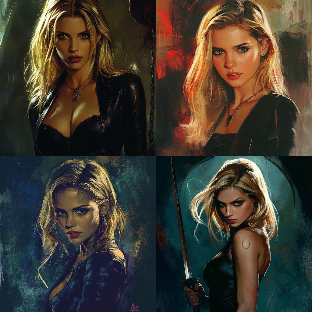 Buffy the Vampire Slayer style, Midjourney V6.1, render 1 of 4