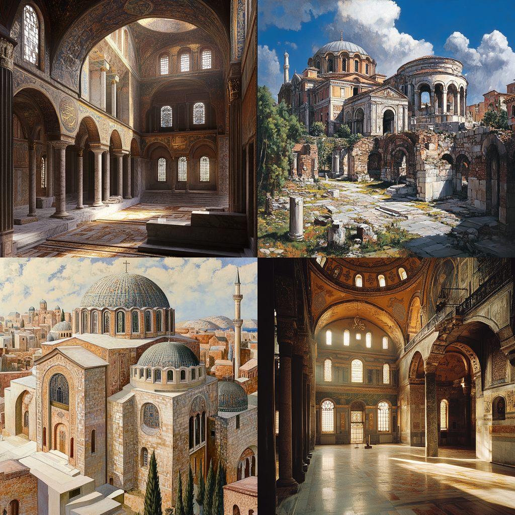 Byzantine architecture style, Midjourney V6.1, render 1 of 4