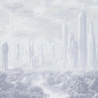 Maskforge style, Midjourney V6.1: megacity with futuristic bioarchitecture