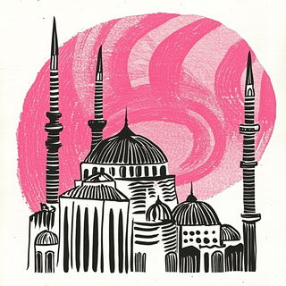 Chromavitra style, Midjourney V6.1: bold minimalist logo design for Istanbul city municipal services