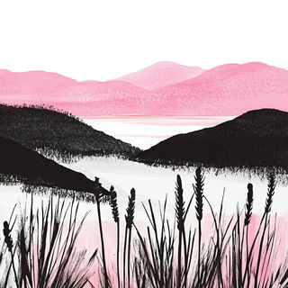 Chromavitra style, Midjourney V6.1: realistic landscape photograph of quiet dawn