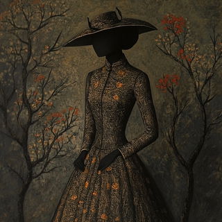 Cartoblossom style, Midjourney V6.1: haute-couture fashion outfit