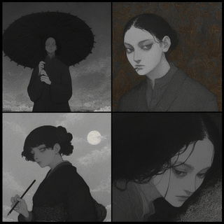 Cartoblossom style, Midjourney V6.1: black-and-white manga comic strip