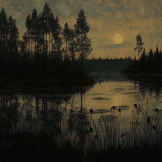 Cartoblossom style, Midjourney V6.1: realistic landscape photograph of quiet dawn