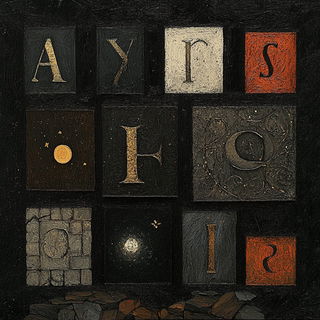 Cartoblossom style, Midjourney V6.1: typographic composition with large letters