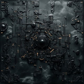 Inkhatching style, Midjourney V6.1: technical infrastructure blueprint schematics