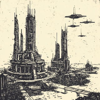 Moonclasp style, Midjourney V6.1: megacity with futuristic bioarchitecture
