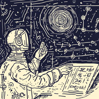 Moonclasp style, Midjourney V6.1: editorial illustration for popular scientific magazine cover