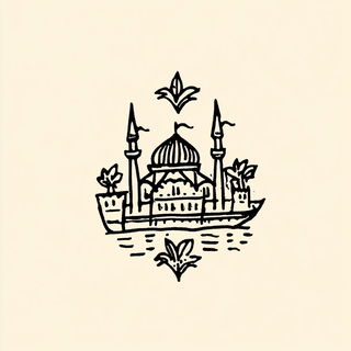 Moonclasp style, Midjourney V6.1: bold minimalist logo design for Istanbul city municipal services
