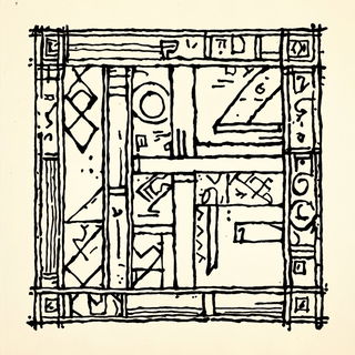 Moonclasp style, Midjourney V6.1: typographic composition with large letters