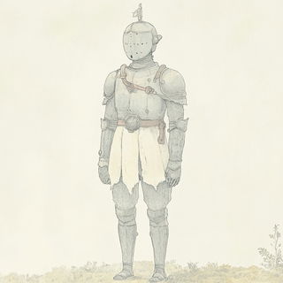 Ruinwing Ornithology style, Midjourney V6.1: concept art character design of retropunk steam knight