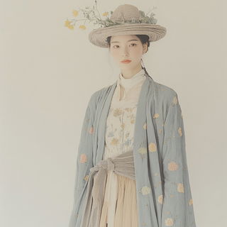 Ruinwing Ornithology style, Midjourney V6.1: haute-couture fashion outfit