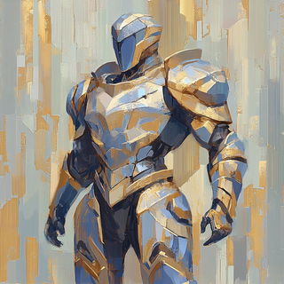 Mythostitch style, Midjourney V6.1: concept art character design of retropunk steam knight