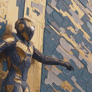 Mythostitch style, Midjourney V6.1: cinematic shot from sci-fi movie