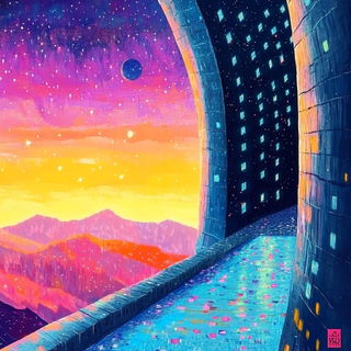 Eyeball Flourish style, Midjourney V6.1: cinematic shot from sci-fi movie