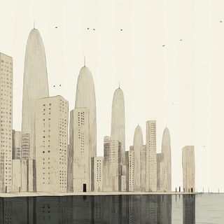 Lime Lithoterrace style, Midjourney V6.1: megacity with futuristic bioarchitecture