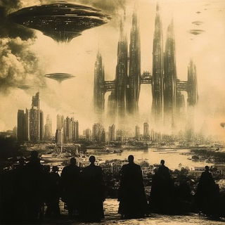 Curtaincoil style, Midjourney V6.1: megacity with futuristic bioarchitecture