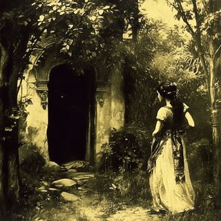 Curtaincoil style, Midjourney V6.1: retro fairy-tale illustration