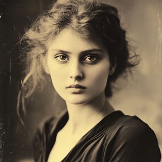 Curtaincoil style, Midjourney V6.1: photographic portrait of female protagonist