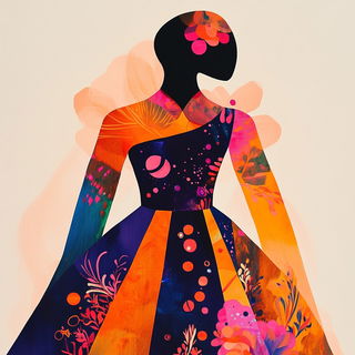 Tenonsea style, Midjourney V6.1: haute-couture fashion outfit