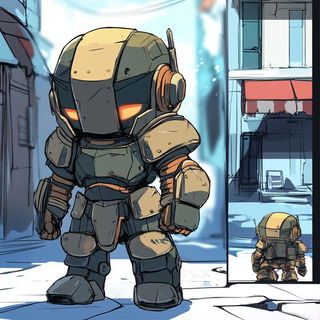 Blindlight Register style, Midjourney V6.1: concept art character design of retropunk steam knight