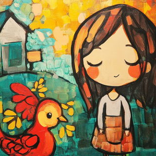 Blindlight Register style, Midjourney V6.1: traditional folk art