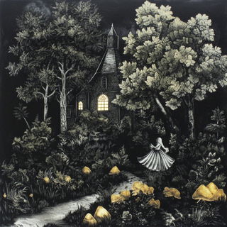 Afterfrost style, Midjourney V6.1: retro fairy-tale illustration
