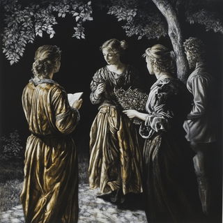 Afterfrost style, Midjourney V6.1: classical 18th-century oil painting