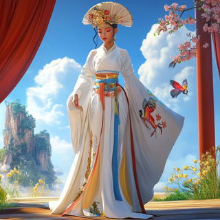 Mythicross style, Midjourney V6.1: haute-couture fashion outfit