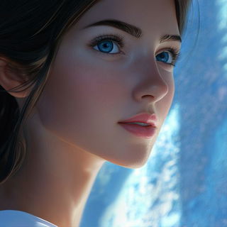 Mythicross style, Midjourney V6.1: photographic portrait of female protagonist