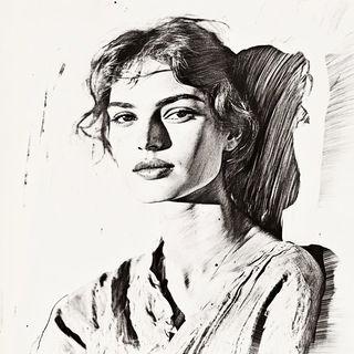 Symmetric Mooncourt style, Midjourney V6.1: photographic portrait of female protagonist