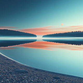 Bazaar Ink Caravans style, Midjourney V6.1: realistic landscape photograph of quiet dawn