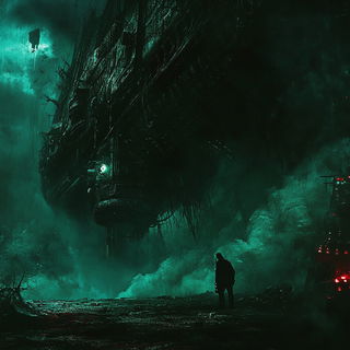 Turquoise Dip Skyline style, Midjourney V6.1: cinematic shot from sci-fi movie