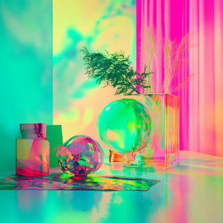 Foliglyphics style, Midjourney V6.1: abstract 3D render