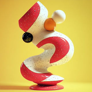 Paintstrata style, Midjourney V6.1: abstract 3D render