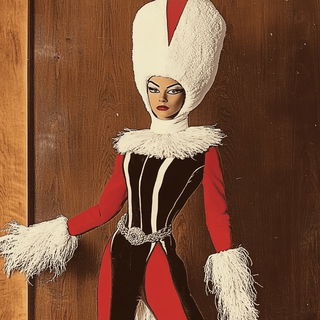 Paintstrata style, Midjourney V6.1: haute-couture fashion outfit