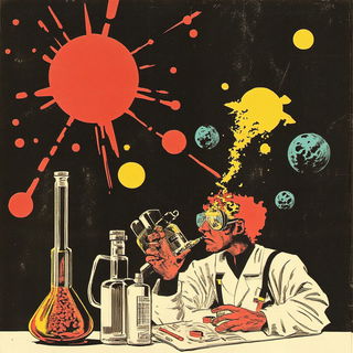 Paintstrata style, Midjourney V6.1: editorial illustration for popular scientific magazine cover