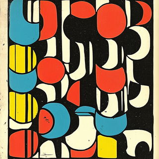 Paintstrata style, Midjourney V6.1: creative pattern composition