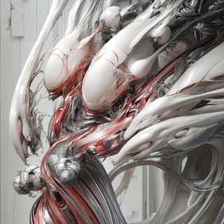 Cryomap style, Midjourney V6.1: abstract 3D render