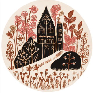 Caldera Gravure style, Midjourney V6.1: retro fairy-tale illustration
