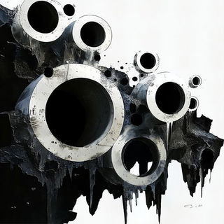 Cinderfold Codex style, Midjourney V6.1: abstract 3D render