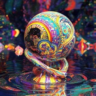 Marblefur style, Midjourney V6.1: abstract 3D render
