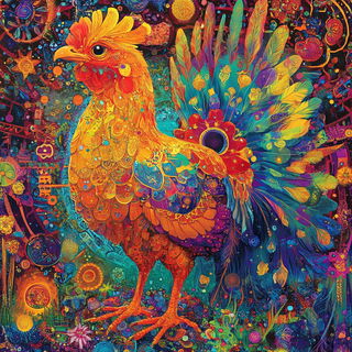 Marblefur style, Midjourney V6.1: traditional folk art