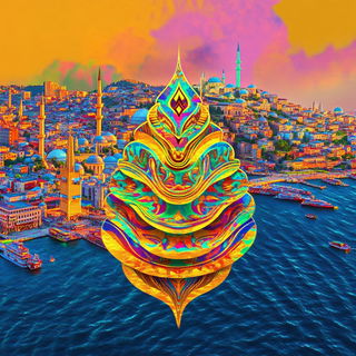 Marblefur style, Midjourney V6.1: bold minimalist logo design for Istanbul city municipal services