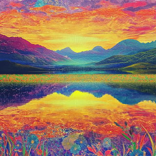 Marblefur style, Midjourney V6.1: realistic landscape photograph of quiet dawn