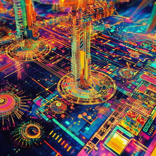 Marblefur style, Midjourney V6.1: technical infrastructure blueprint schematics