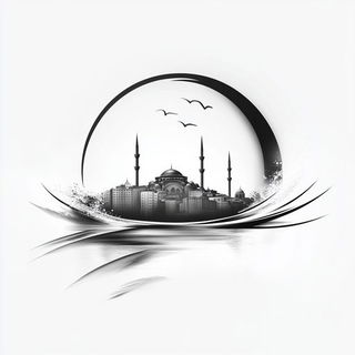 Glyphstatic style, Midjourney V6.1: bold minimalist logo design for Istanbul city municipal services