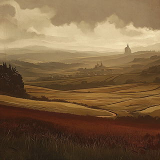 Ballooncliff Etching style, Midjourney V6.1: realistic landscape photograph of quiet dawn