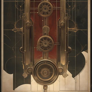 Ballooncliff Etching style, Midjourney V6.1: technical infrastructure blueprint schematics